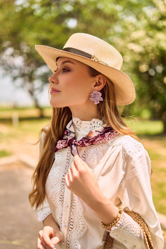 MARIPOSA BOATER BLACK HAT