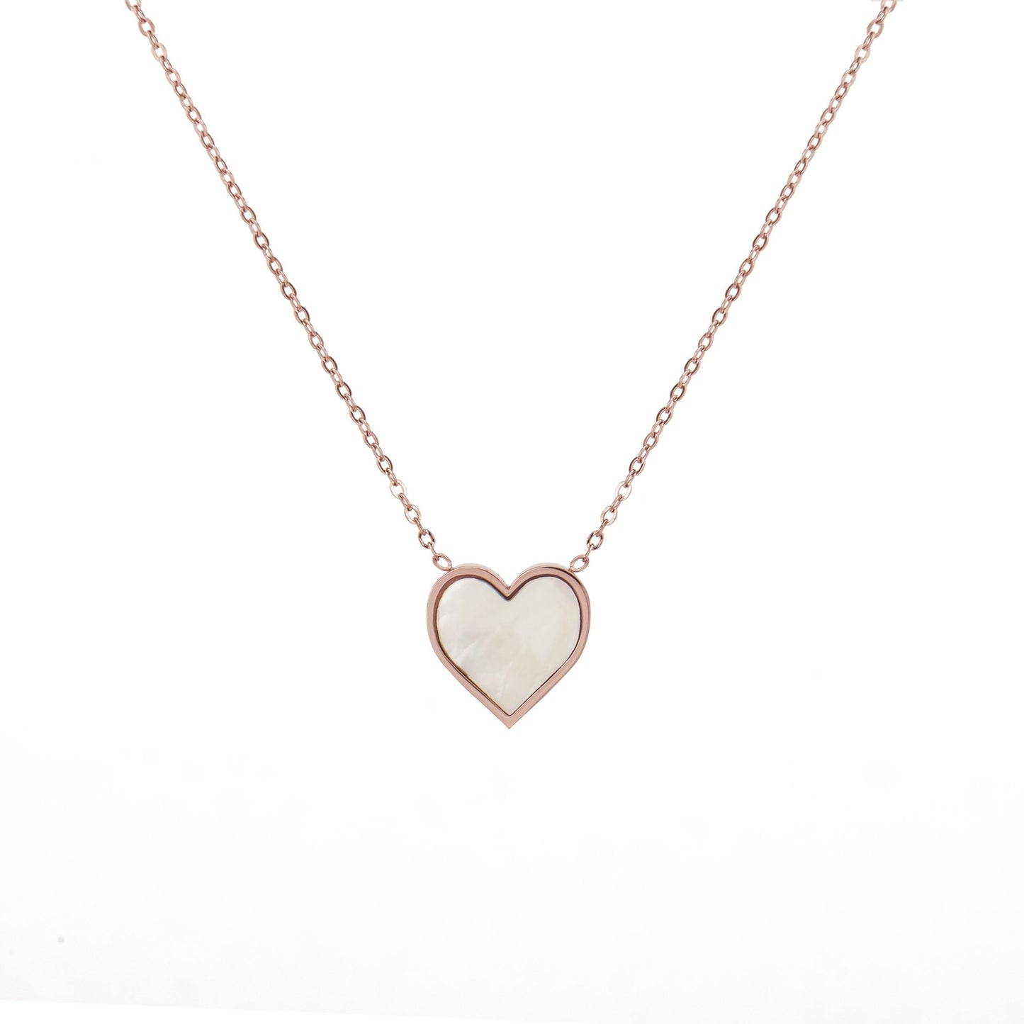 Mother of Pearl Heart Necklace