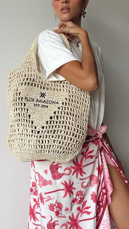 SUMMER BAG MARFIL Flor Amazona Colombia