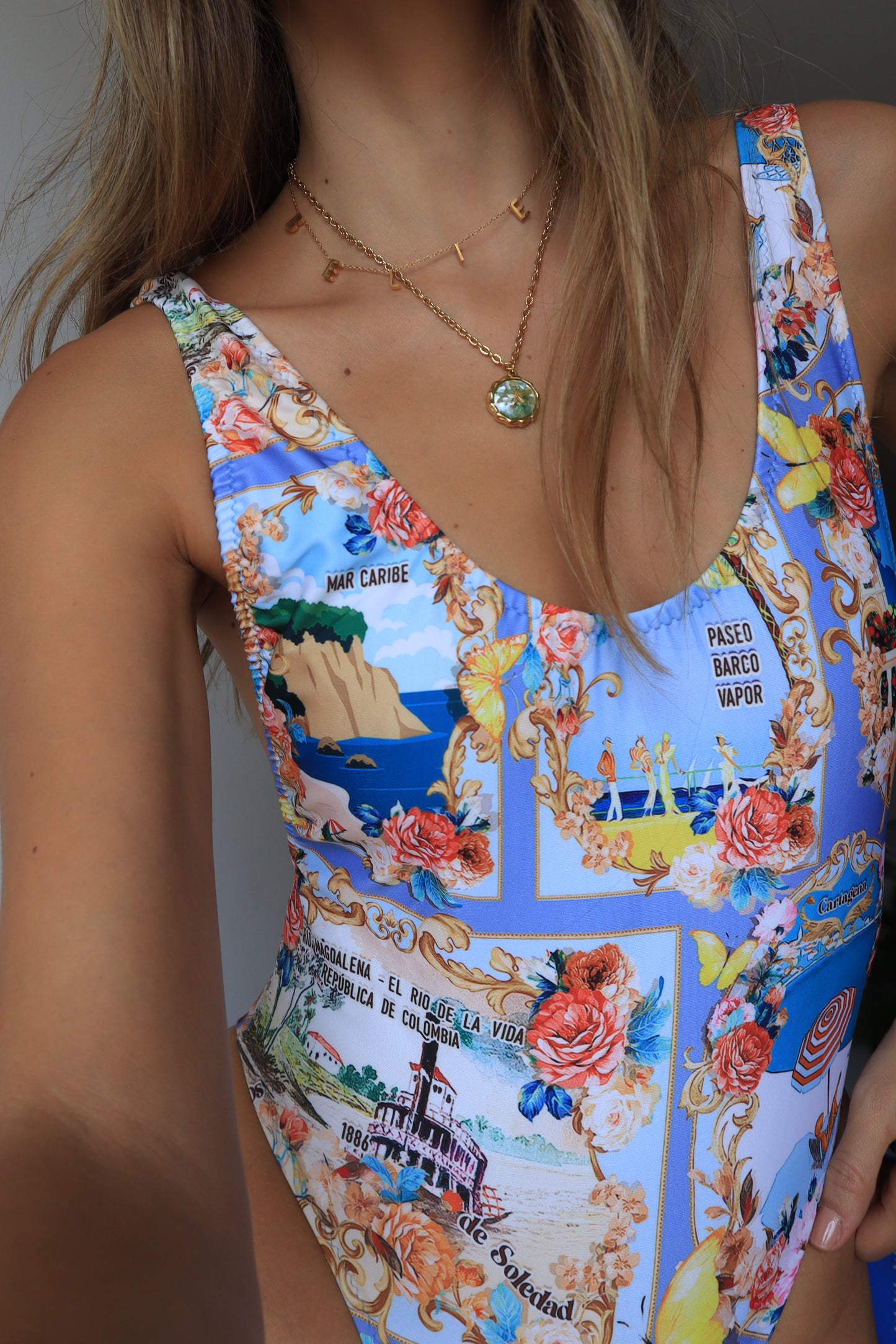 AQUA AMULET NECKLACE Flor Amazona Colombia