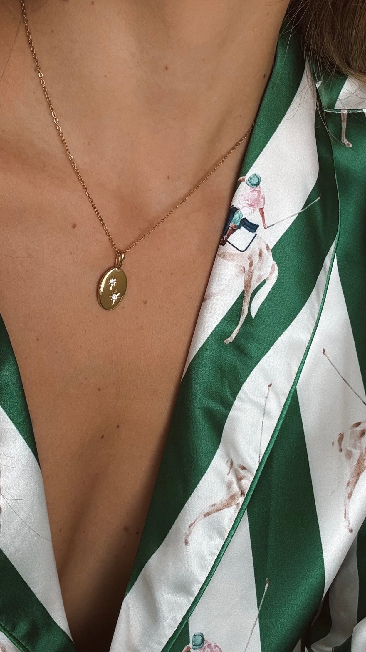 TWIN STAR CHARM NECKLACE Flor Amazona Colombia
