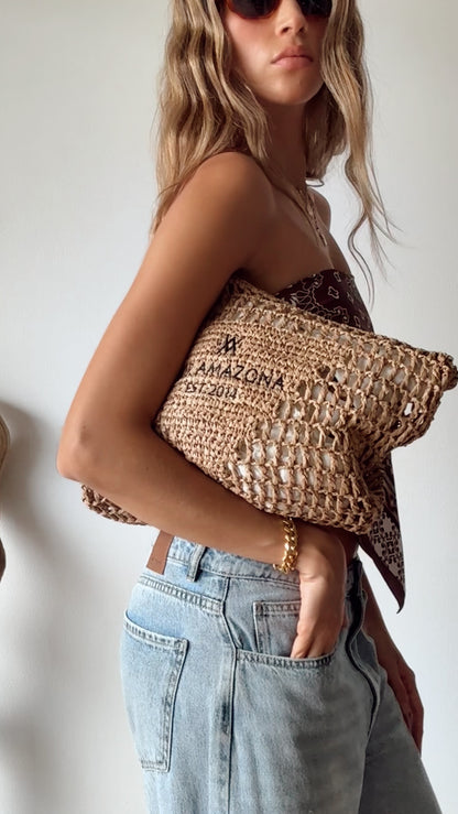 SUMMER BAG CAMEL Flor Amazona Colombia