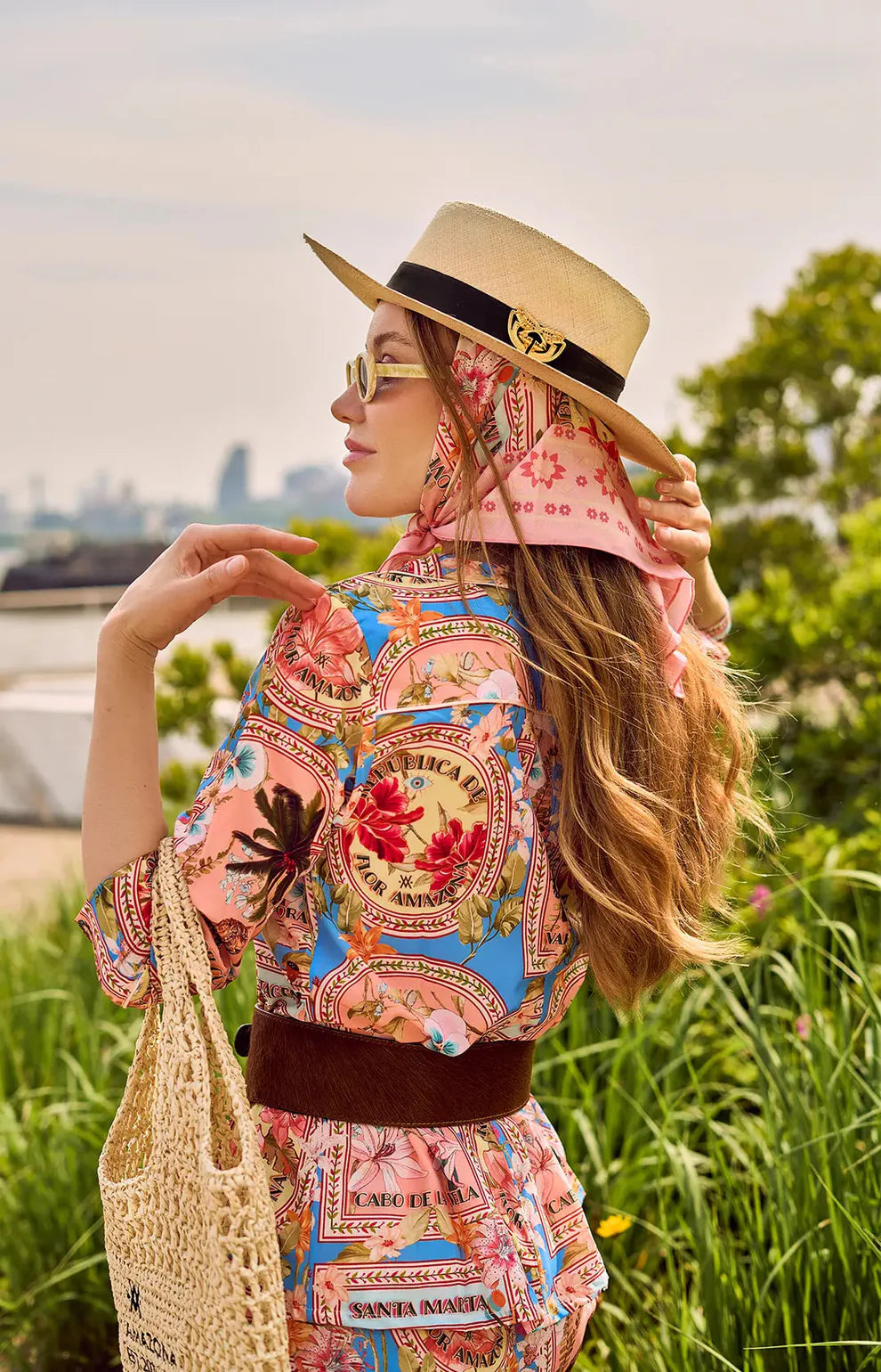 SANTA MARTA PINK SCARF Flor Amazona Colombia